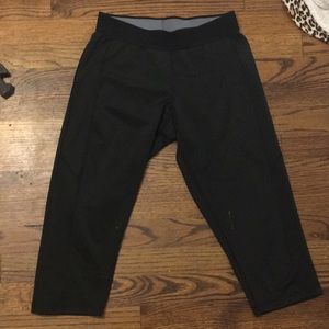 black Adidas capri leggings
